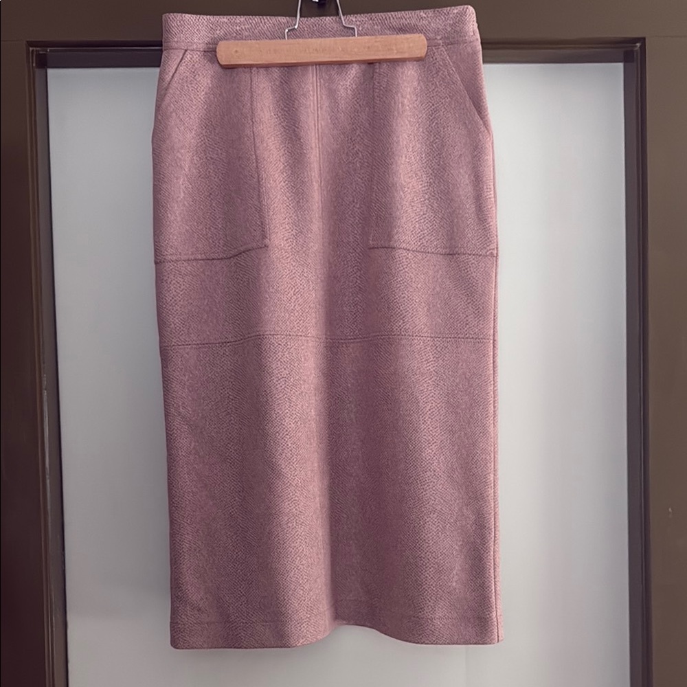 Current Air for Anthropologie Faux Snakeskin Pink Women's Pencil Skirt